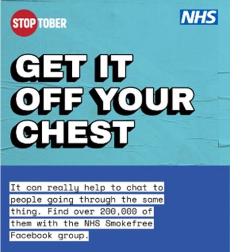 poster detailing NHS Smoke free FB group
